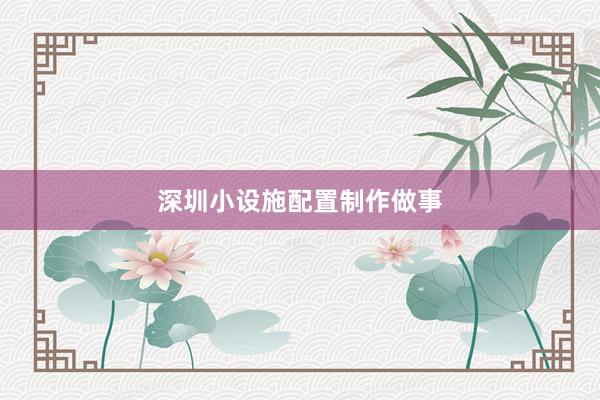 深圳小设施配置制作做事